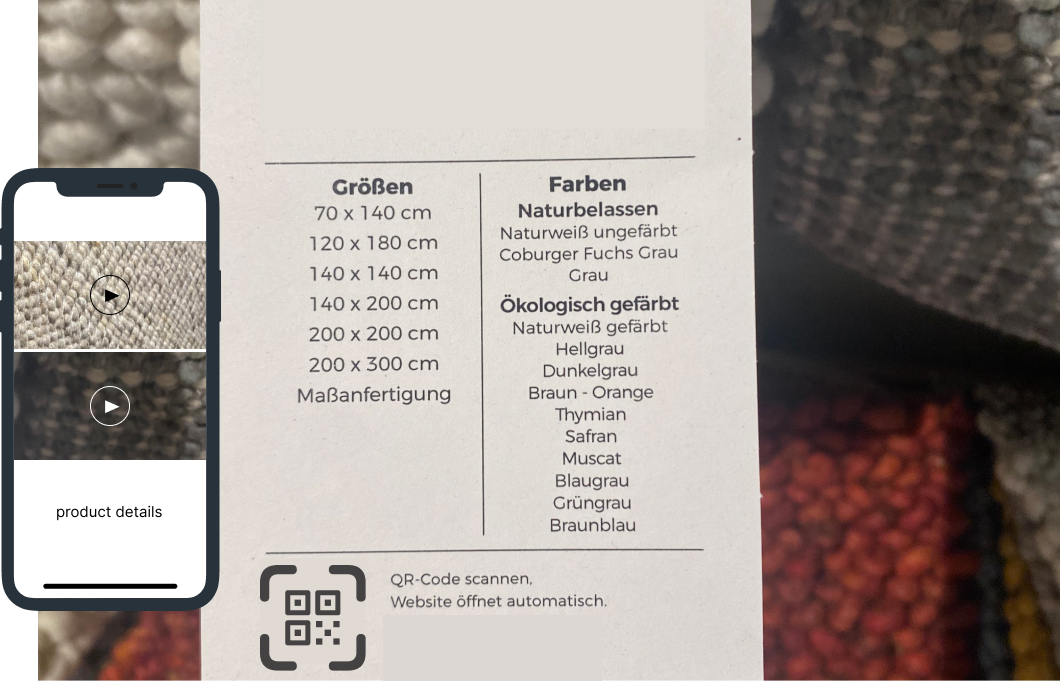 Video QR Code zur Präsentation der Markenstories